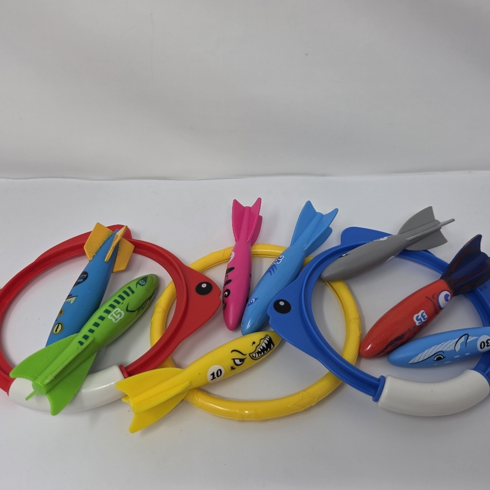 Diving Rings and Torpedoes Toy Lot